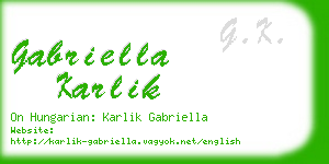 gabriella karlik business card